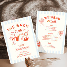 Whimsical Hand plockade Orange Cocktail Bacheloret
