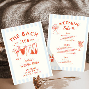 Whimsical Hand plockade Orange Cocktail Bacheloret Inbjudningar