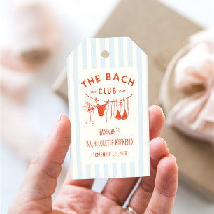 Whimsical Hand plockade Orange Cocktail Bacheloret Presentetikett