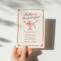 Whimsical Hand plockade Red Bachelorette