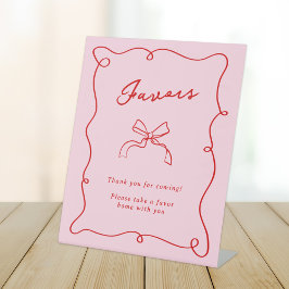 Whimsical Hand plockade Rosa & Red Favors
