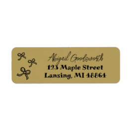 Whimsical Handritad Båge Bröllopsdusch Adress Returadress Etikett