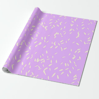 Whimsical Handritad Blekgul Kronblad Regn Presentpapper