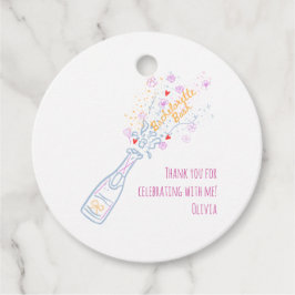 Whimsical Handritad Blommig Sängkammarparty Gåvor Etiketter