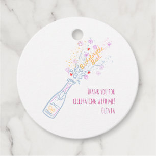 Whimsical Handritad Blommig Sängkammarparty Gåvor Etiketter