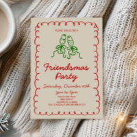 Whimsical Handritad Champagne Friendsmas-firande
