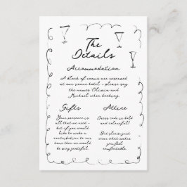 Whimsical Handritad Detaljer Infogat Kort