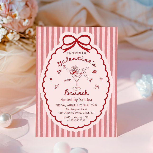 Whimsical Handritad Galentine's Day-fest Inbjudningar (Skapare uppladdad)
