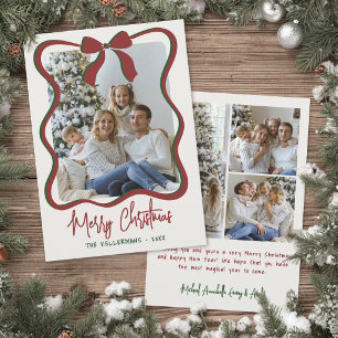 Whimsical Handritad Julfot Merry Christmas Julkort