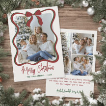 Whimsical Handritad Julfot Merry Christmas