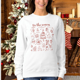 Whimsical Handritad Kritiskt Röd T Shirt