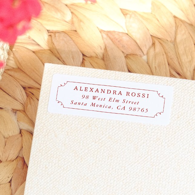 Whimsical Handritad Ram Returadress Etikett (Label Mock-up)