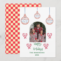 Whimsical handritad Retro jul