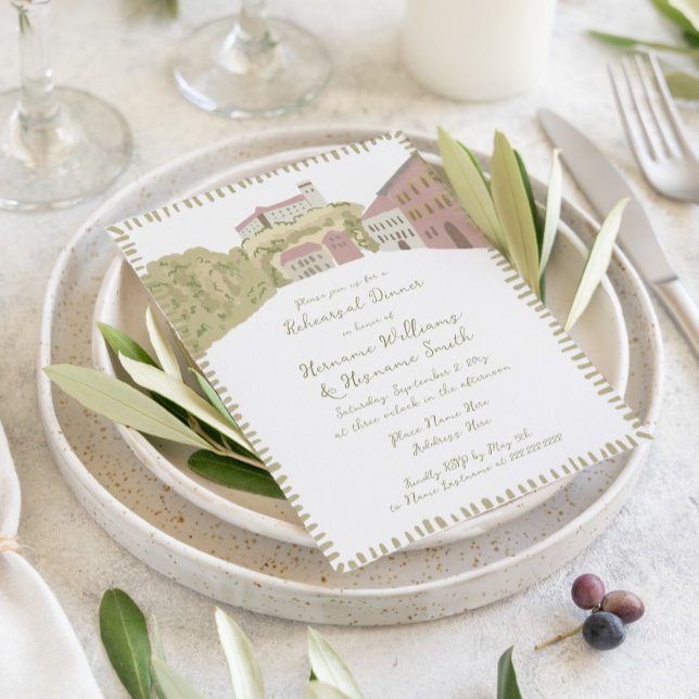 Whimsical Handritad Slott Rehearsal Middag Inbjudningar (Skapare uppladdad)