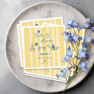 Whimsical Handritad That's Amore Bröllopsdusch Pappersservett