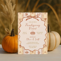 Whimsical Handritad Vännerst Thanksgiving Potluck 