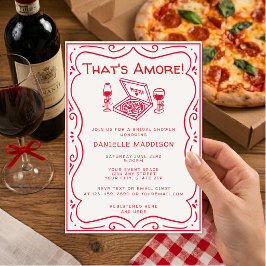 Whimsical Handritat Det är Amore Bröllopsdusch Inbjudningar