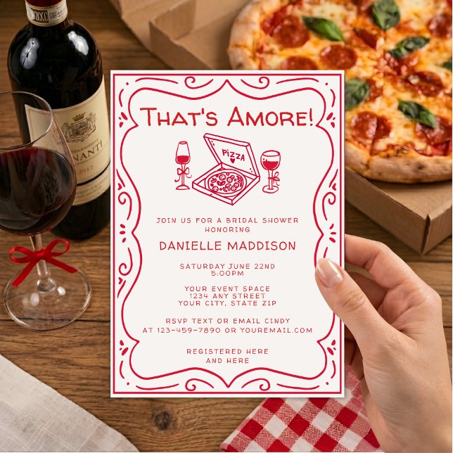 Whimsical Handritat Det är Amore Bröllopsdusch Inbjudningar (Skapare uppladdad)