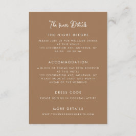 Whimsical Handwritten Wedding Details Tilläggskort