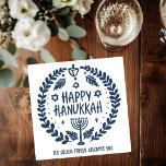 Whimsical Hanukkah Helgdag Menorah Dreidel Anpassn Pappersservett<br><div class="desc">Perfekt söt anpassningsbar Hanukkah party napkin! Hand skapade konst åt dig! Perfekt för vinter, hanukkah, julfest eller andra evenemang. FULLT ANPASSADE! Klicka på "Anpassa" ovan om du vill redigera texten. Klicka på "Redigera med verktyg" för att justera typsnitt, färg och placeringar. (sök även efter alternativa utformningar i butiken) TACK FÖR...</div>