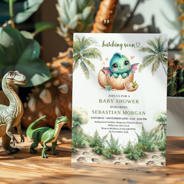 Whimsical Hatching Soon Baby Shower Invitation Inbjudningar (Whimsical Hatching Soon Baby Shower Invitation)