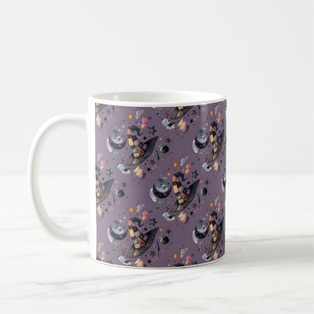 Whimsical Häxa Hatt och Celestial Magi Kaffemugg (Vänster)