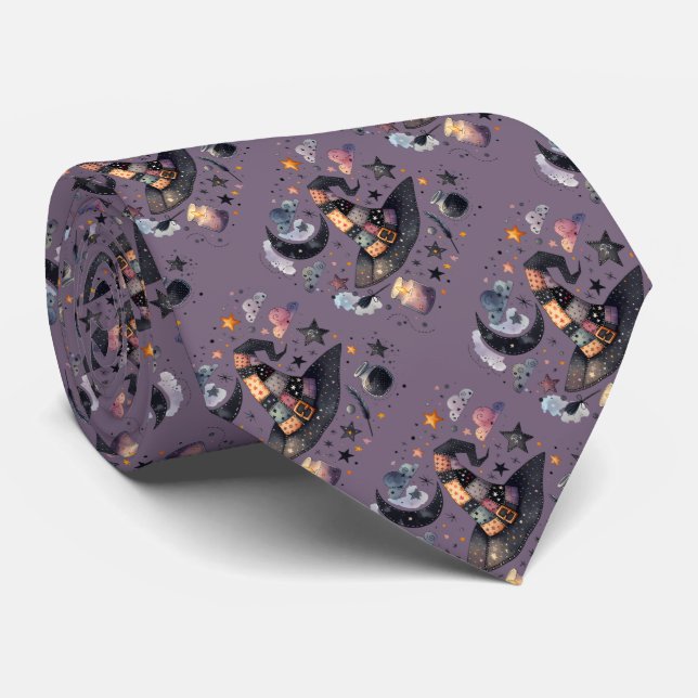 Whimsical Häxa Hatt och Celestial Magi Slips (Rullad)