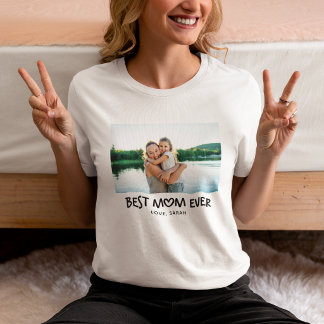 Whimsical Heart Bästa mamma någonsin Foto T Shirt