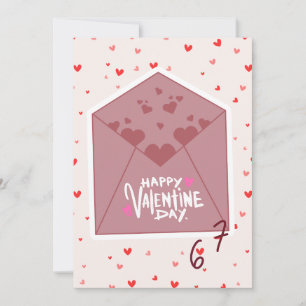 Whimsical Heart Kuvert Glad Alla Hjärtans Dag Gre Julkort