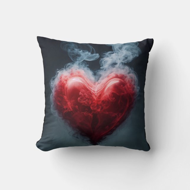 Whimsical heart of smoke pillow - Dreamy comfort Kudde (Framsida)