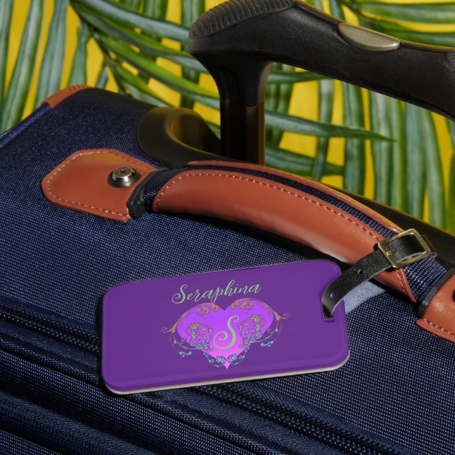 Whimsical Heart Personlig  Bagagebricka (Framsida Insitu 3)