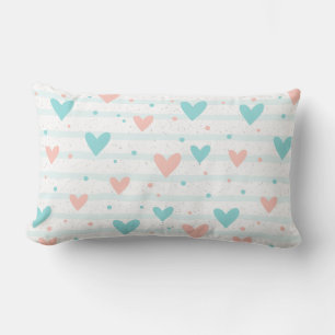 Whimsical Heart Randig Lumbarkudde