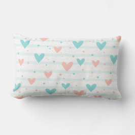 Whimsical Heart Striped Lumbarkudde
