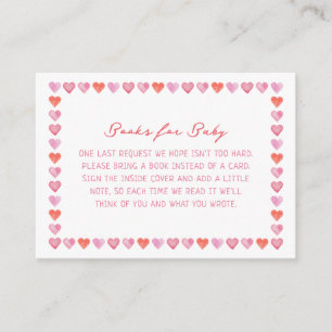 Whimsical Hearts Baby Shower-böcker för bebisar Tilläggskort