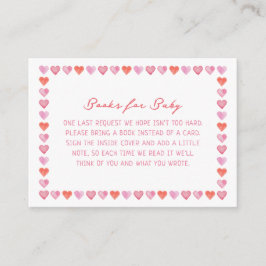 Whimsical Hearts Baby Shower Books for Baby Tilläggskort