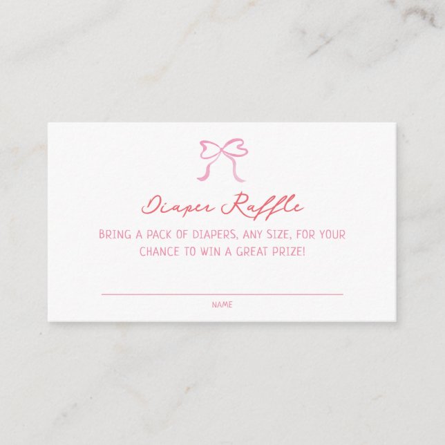 Whimsical Hearts Baby Shower Diaper Raffle Tilläggskort (Framsida)