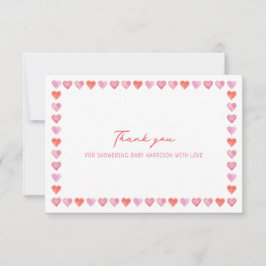 Whimsical Hearts Baby Shower  Tack Kort