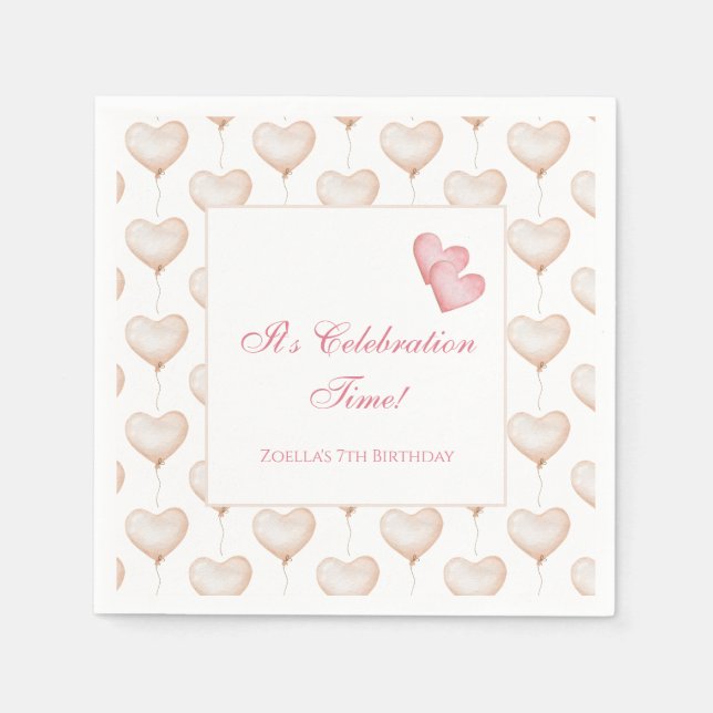 Whimsical Hearts Barnkalas Pappersservett (Framsidan)