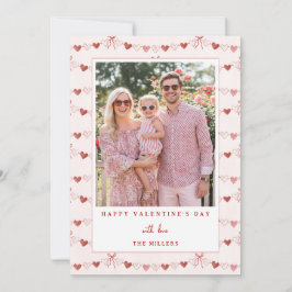 Whimsical Hearts Happy Valentine's Day Photo Card Julkort