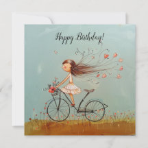 Whimsical Hearts & Petals: Söt Födelsedagscykel 