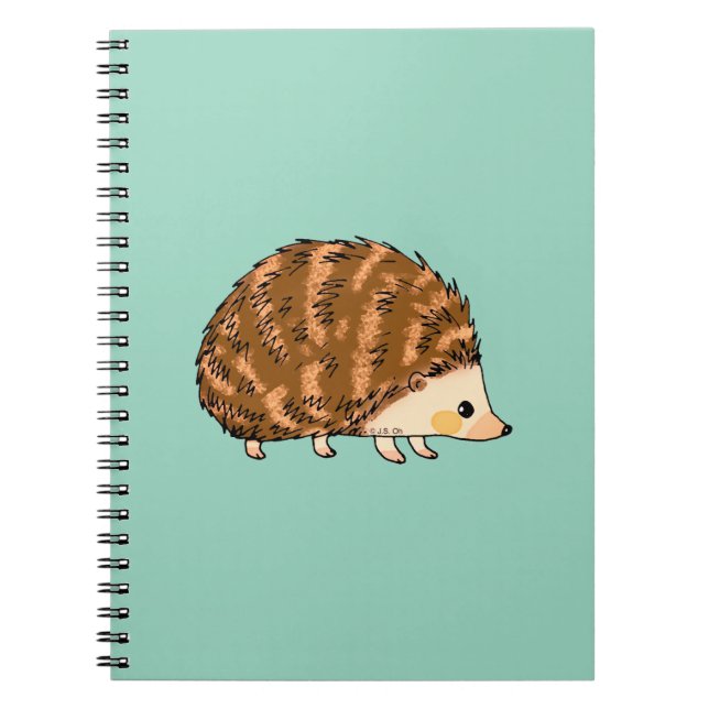 Whimsical Hedgehog - Cute Woodland Animal Anteckningsbok (Framsidan)