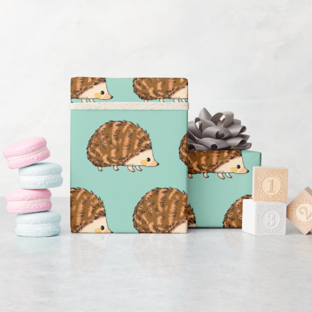 Whimsical Hedgehog - Cute Woodland Animal Presentpapper (Baby Shower)