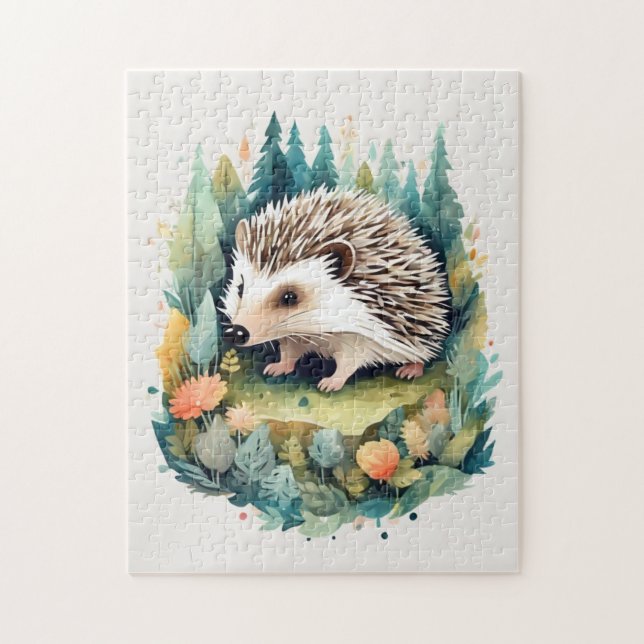 Whimsical Hedgehog l Season : sommaren [A] Pussel (Vertikal)