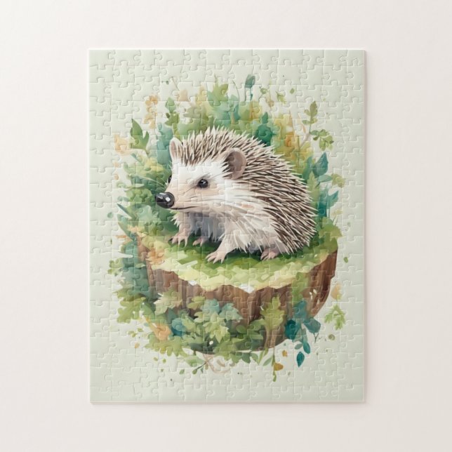 Whimsical Hedgehog l Season: vår [A] Pussel (Vertikal)