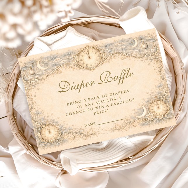 Whimsical Heirloom Baby Shower Diapper Raffle Tilläggskort (Skapare uppladdad)