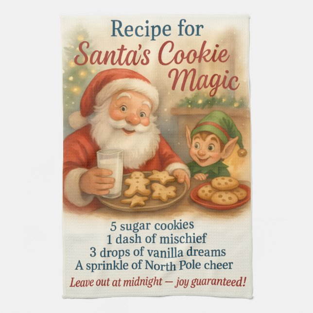 Whimsical Holiday Recipe  Kökshandduk (Vertikal)