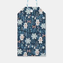 Whimsical Holiday Wrapping Paper Flat Sheet Presentetikett