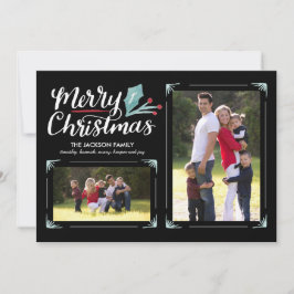 Whimsical Holly 2-Photo-jul Julkort