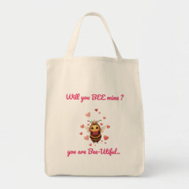 Whimsical honey bee valentine's tygkasse