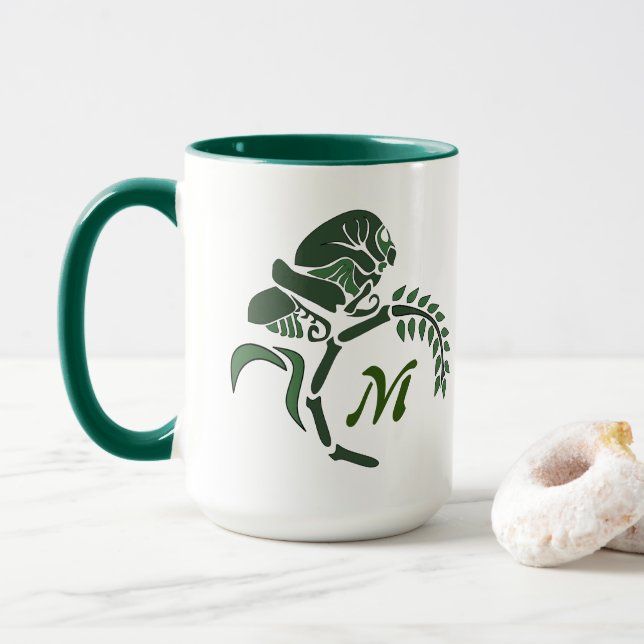 Whimsical Hooded Grashopper Monogram Mugg (Med munk)